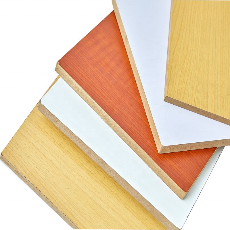 Melamine Laminated Mdf Board Hot Selling 4x8 Pink Black Yellow Green Leather Red White Magic Blue Kitchen Fire Wood Block Finish