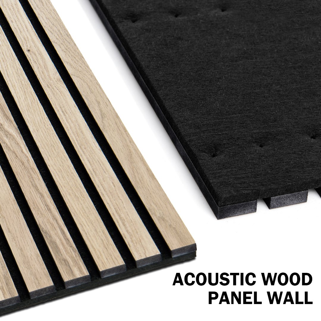 KASARO Decorative Wall boards Wood Soundproof Wall Slat Wood Felt Acoustic Panel For SuperMarket Decoration
