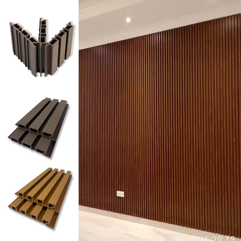 Composite wood Plastic wall acousticwpc wall cladding fluted panel wpc for wall decoration