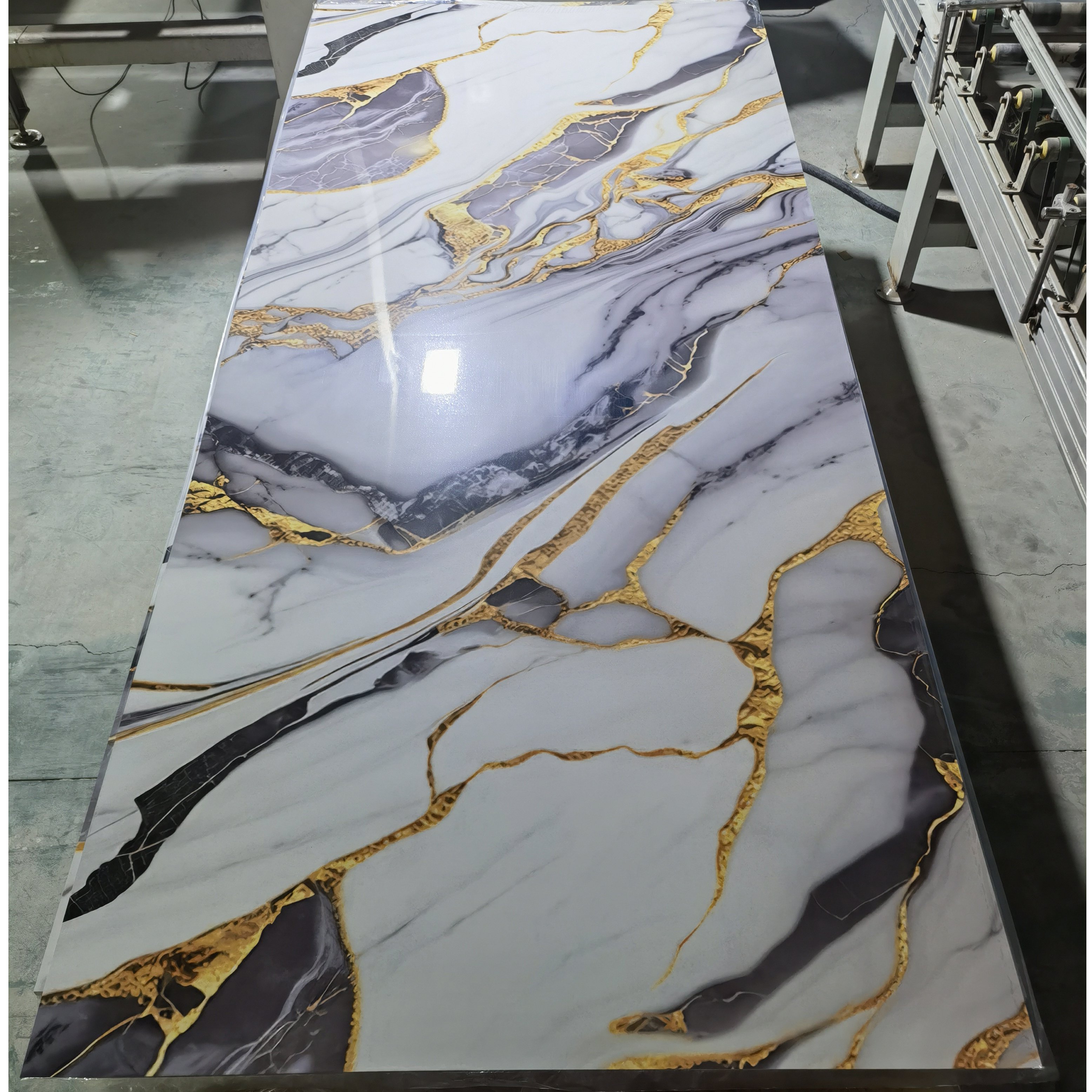 Tiptop factory flexible High glossy Waterproof Pvc Marble Sheet Marble Alternative Panel 2.5 3mm Pvc Uv Sheet pvc marble sheet