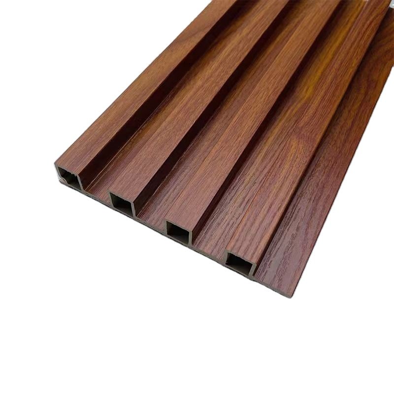 Factory Price Indoor Decor Wood Plastic Composite Pvc Coating Cladding Fluted Wall Board Wpc Interior Wall Panel