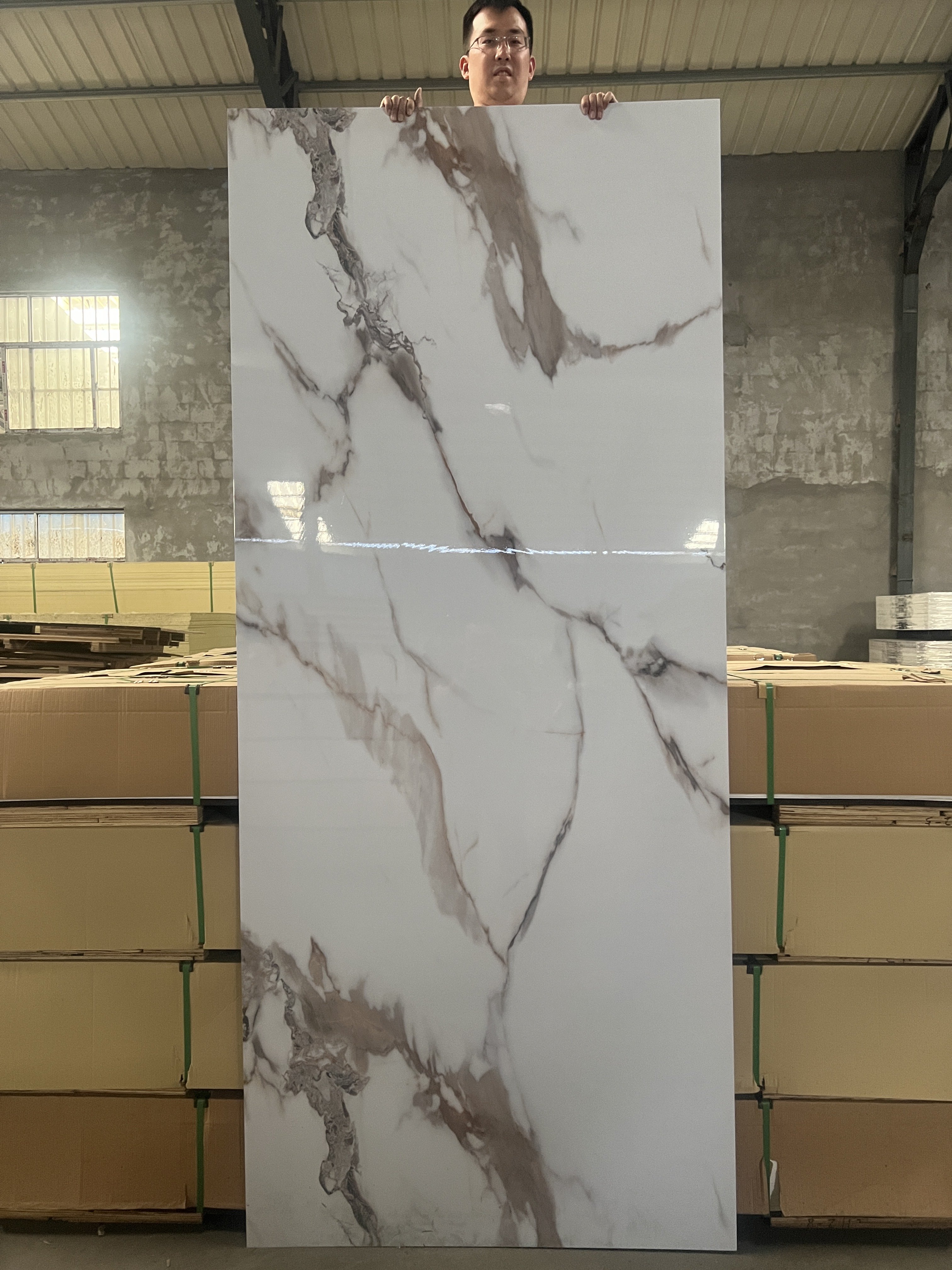 ODM Decoration Wall Alternative Panel UV Marble Look Sheet PVC Board Plastic Stone Composite Others Wallpapers