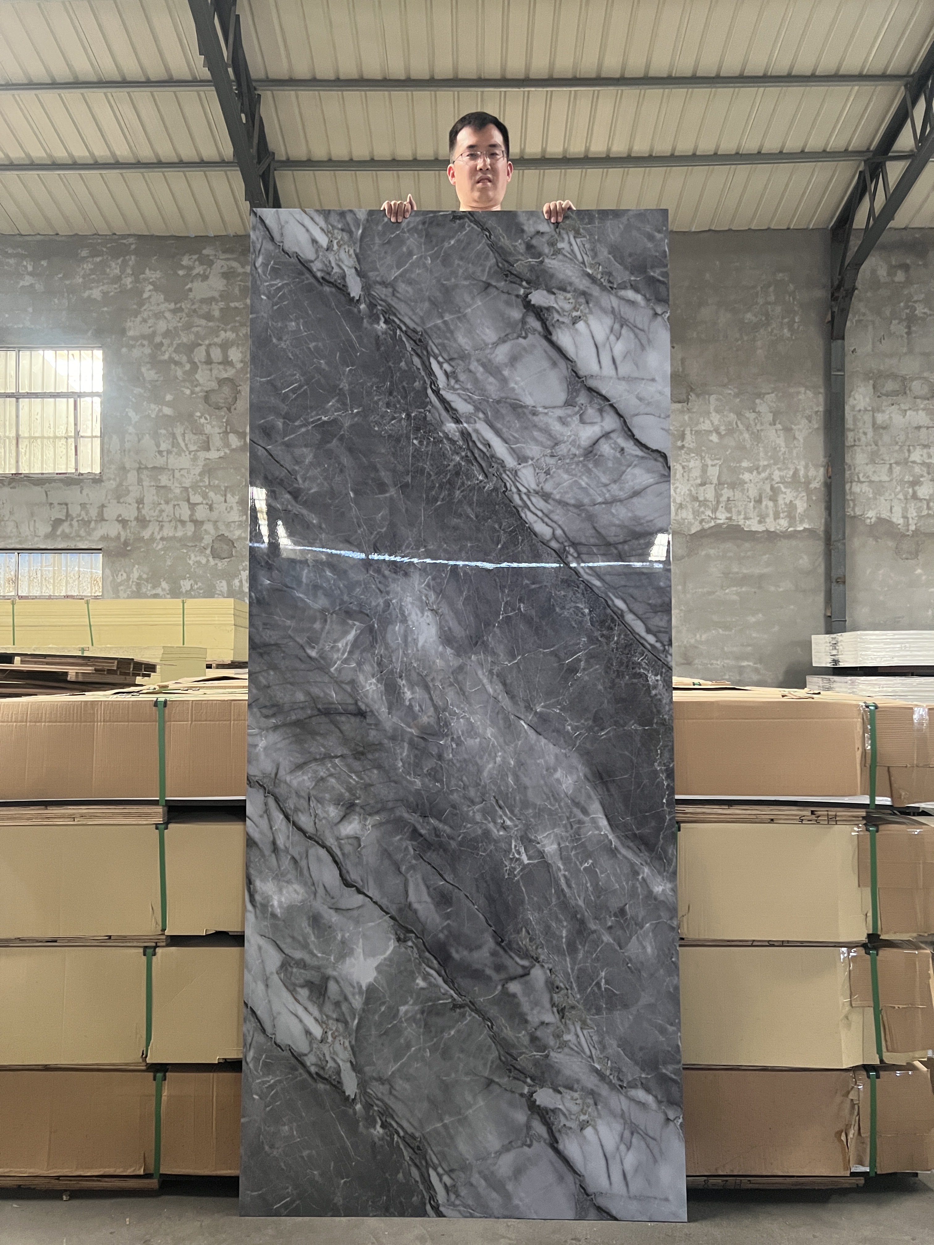 ODM Decoration Wall Alternative Panel UV Marble Look Sheet PVC Board Plastic Stone Composite Others Wallpapers