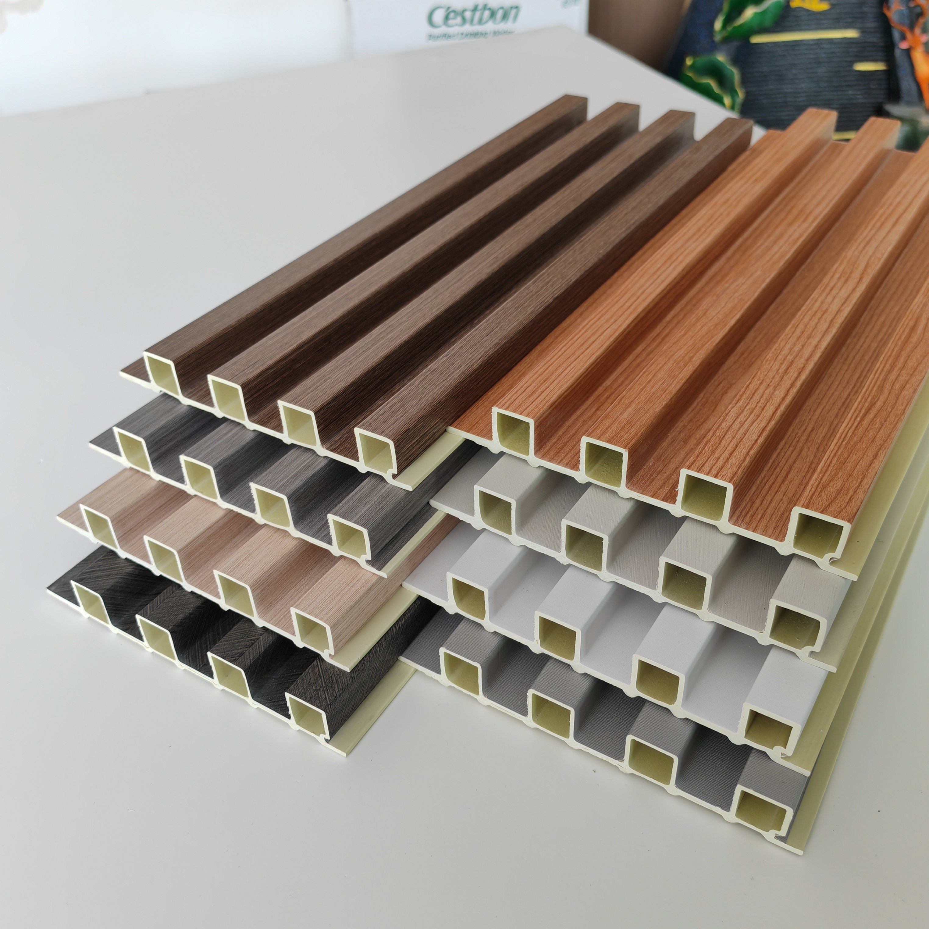 Safety Custom Grille Parapet Panels Hot Glue Coated Board Wall Decoration Bamboo Fiberboard Panels