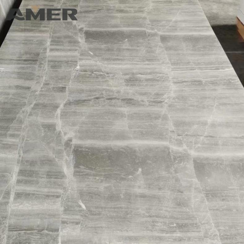 Rongke OEM Pvc Marble Alternative Uv Board Personalized Moisture Proof Rotproof Wall Stickers Home Decoration For Living Room
