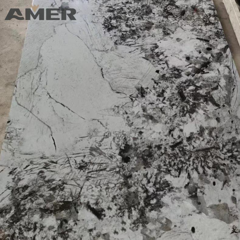 Rongke OEM Pvc Marble Alternative Uv Board Personalized Moisture Proof Rotproof Wall Stickers Home Decoration For Living Room