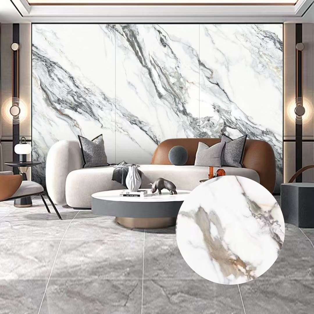 High Performance Home Decoration Waterproof 1.22*2.44m High Glossy UV PVC Pet Sheet Marble Board