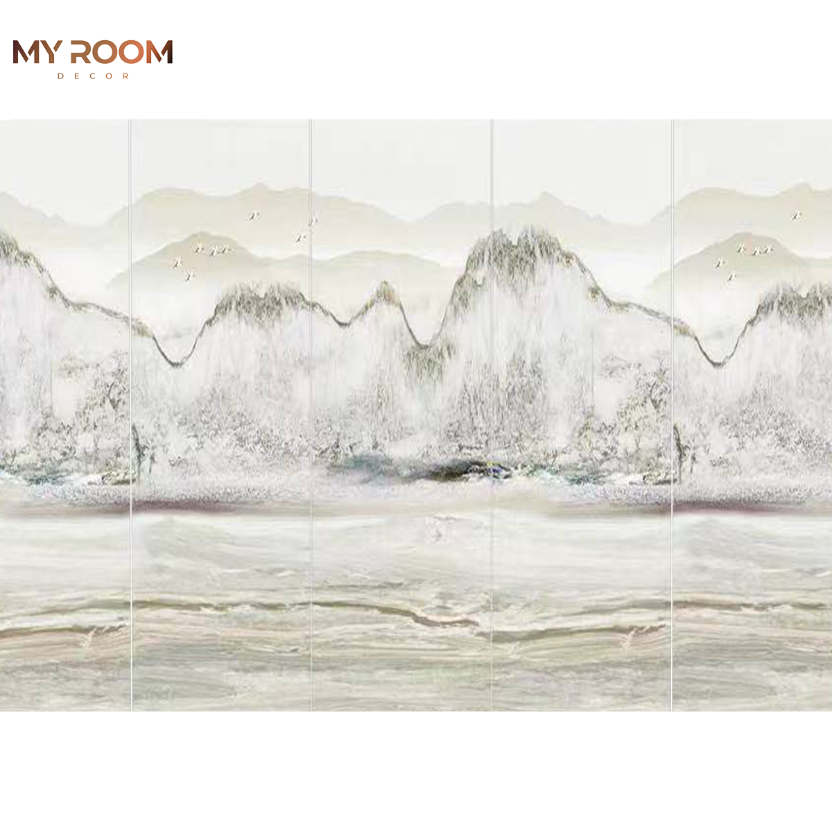 Modern Damask Pattern PVC Wall Panels UV Marble Printed Outdoor Applicable Commercial Wall Boards for Bathroom Commercial Use