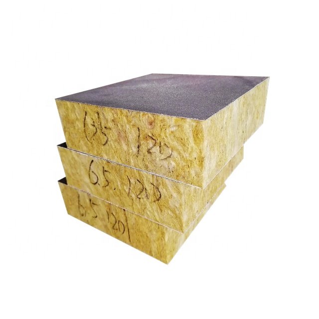Cement mortar coated felt or aluminum foil facing Mineral/Rock wool insulation board construction insulation board