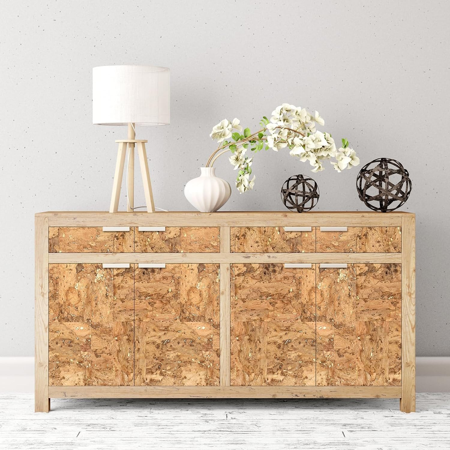 Waterproof Natural 100% Real Cork Unique Removable Texture And 3d Sense Home Decoration Cork Wallpaper