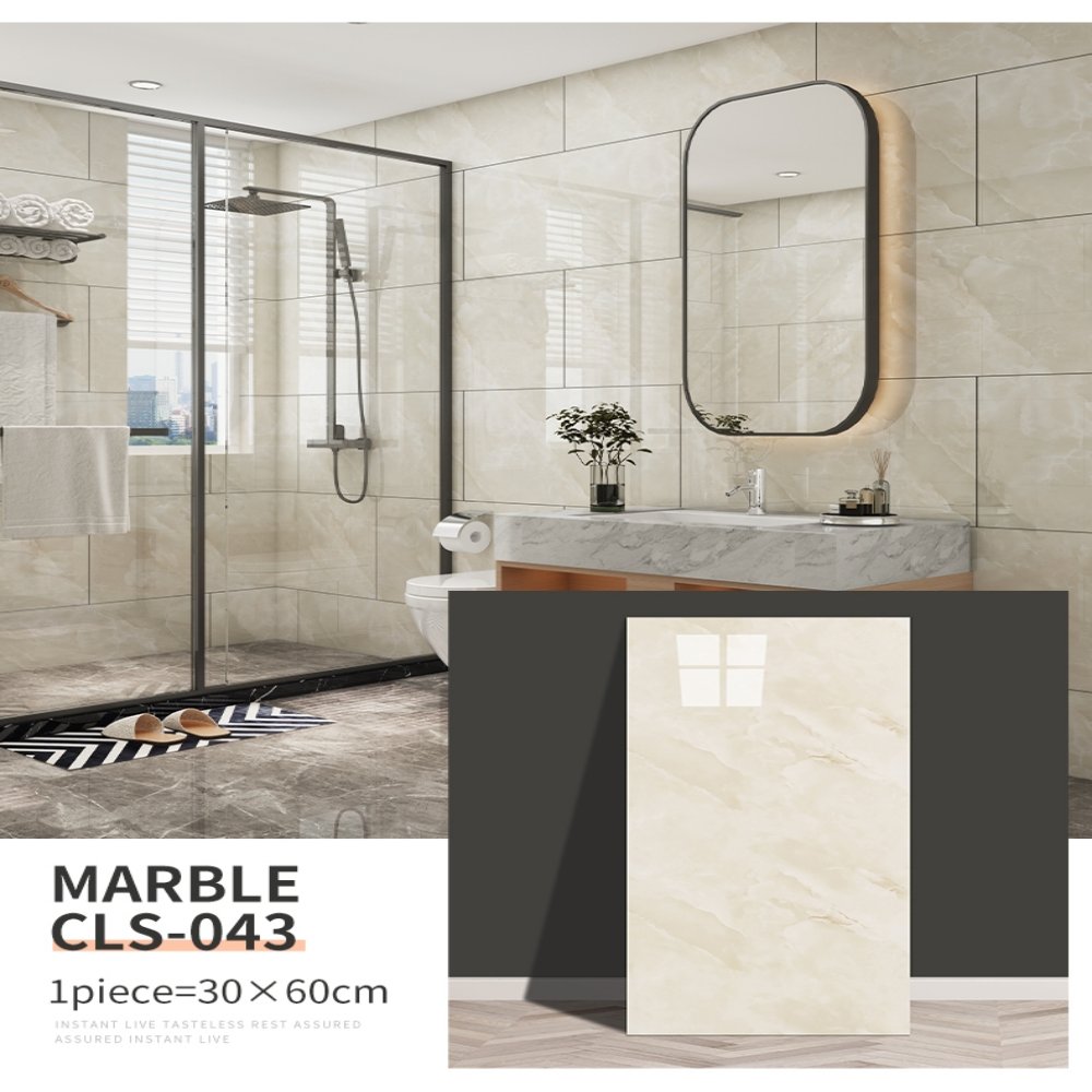 PVC Marble Sheet For Wall Decoration 3D Wall Panel For Home Interior Waterproof Adhesive Foam Wall Paper