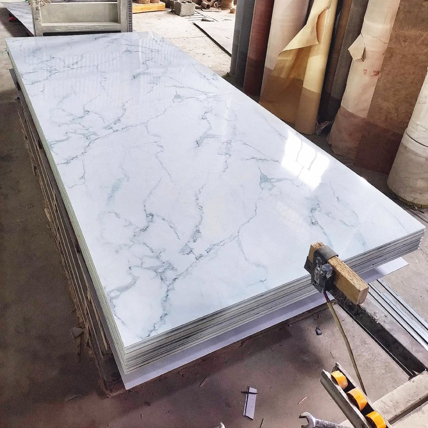 High Quality Other Boards Decking Geometric High Glossy UV Marble Sheet Interior Decoration PVC Wall Panel UV Marble Wall Panel