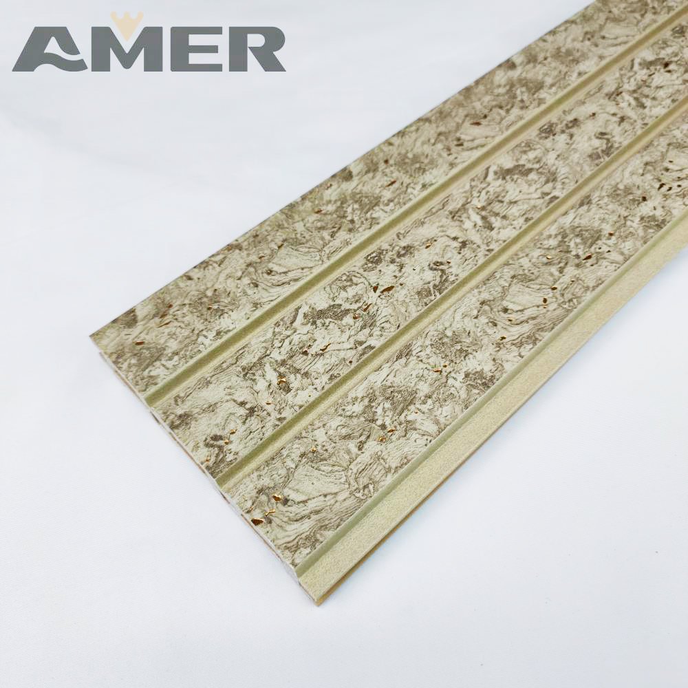 PS Wall Boards Decorations Home Marble PVC Sheet 3D WPC Building Material Mould Acoustic Wood PS Wall Decor Panel