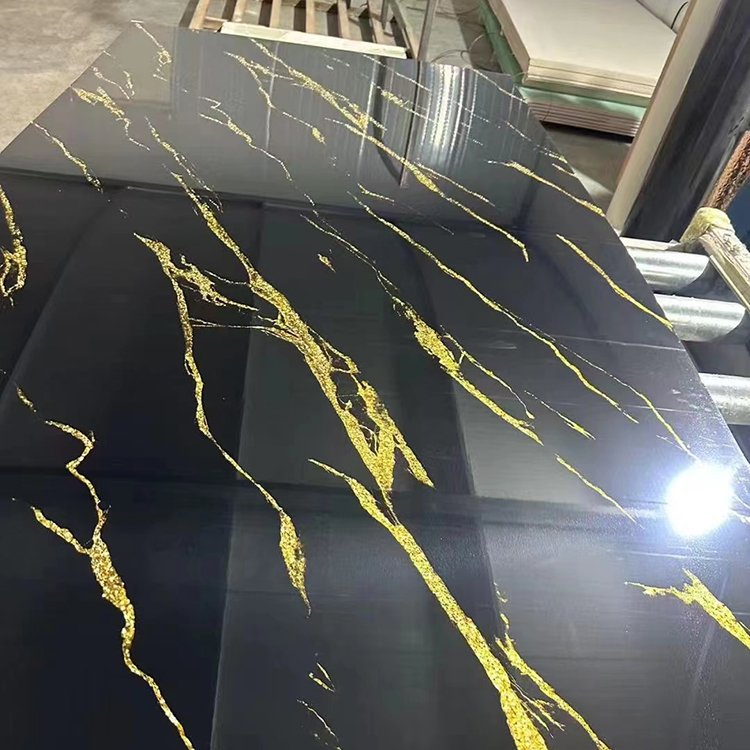 PVC marble wall panels can be customized color marble sheet & other panels for hotel and home decoration