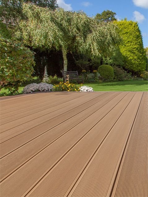 New technology outdoor waterproof wood plastic composite flooring material WPC decking board