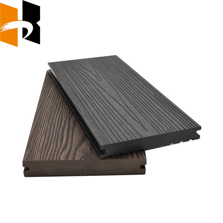 Exterior Solid Waterproof Wooden WPC Wood Plastic Composite Decking For Outdoor