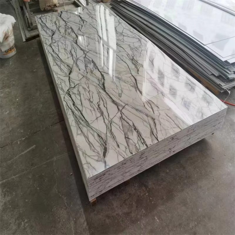 1220x2440mm UV Marble PVC Sheets High Gloss Laminated Plastic Plates Durable Premium Quality