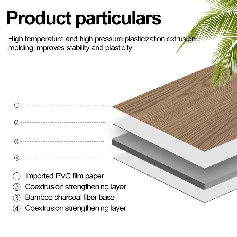 Indoor Decorative Bamboo charcoal wood veneer Board Wood Plastic Composites Wpc PVC Wall Panel