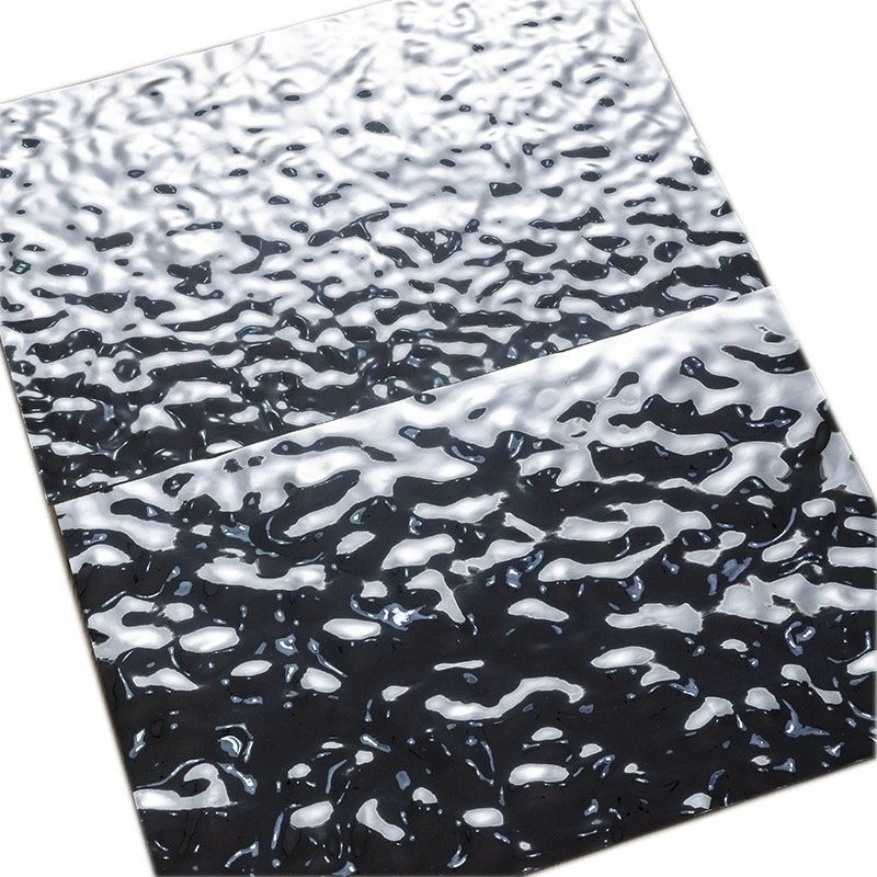 Bamboo Charcoal Wood Panel Metal Water Ripple Mirror Decorative Wall Panel Gym Wedding Welcome Background Decorative