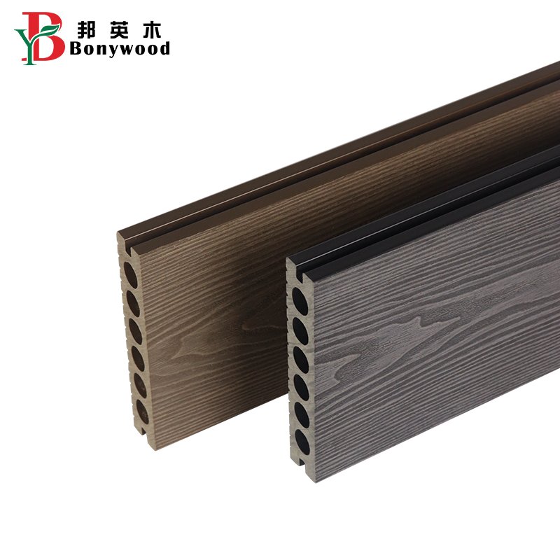 China wpc composite flooring deck outdoor wpc deck anti-scratch 3d embossed decking board