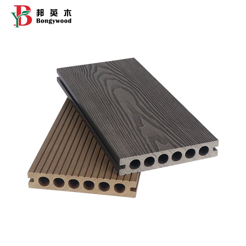 China wpc composite flooring deck outdoor wpc deck anti-scratch 3d embossed decking board