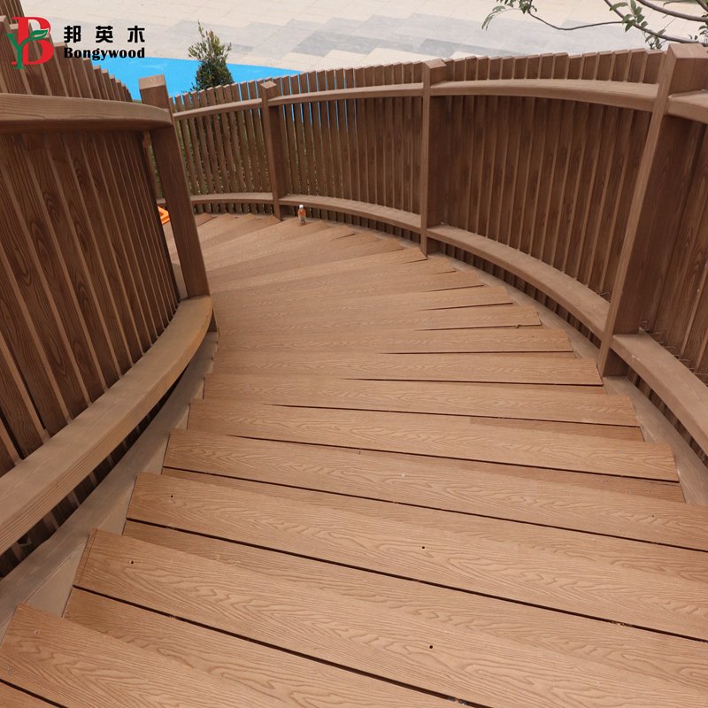 China wpc composite flooring deck outdoor wpc deck anti-scratch 3d embossed decking board