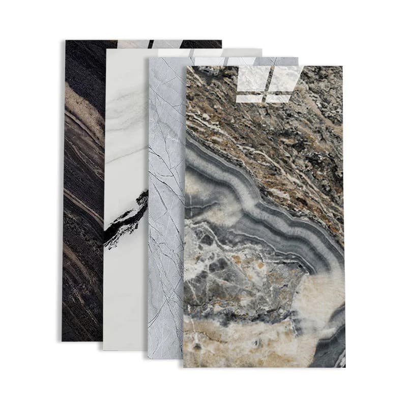 PVC marble wall panels Glossy matt Embossed can be customized color marble sheet & other panels decoration