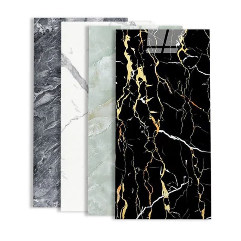 PVC marble wall panels Glossy matt Embossed can be customized color marble sheet & other panels decoration
