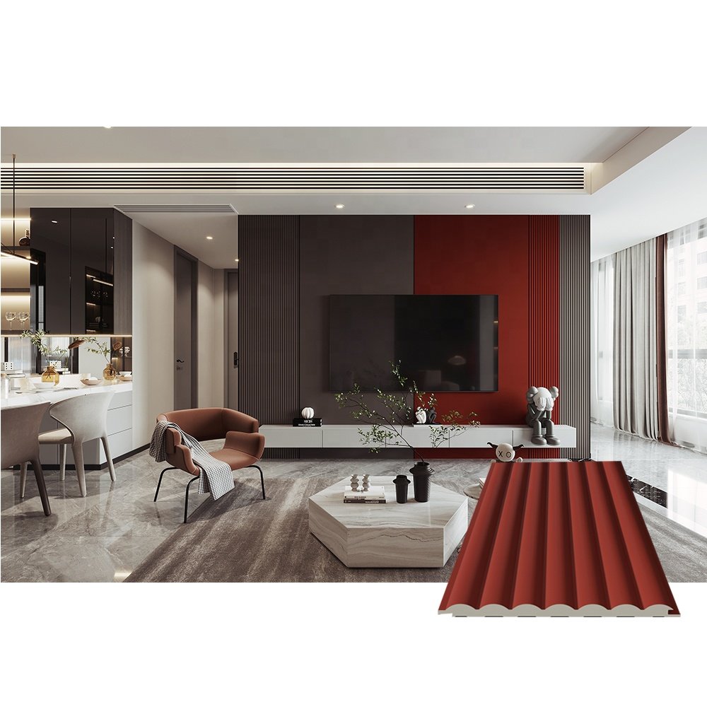 Luxury flutted WPC Panel Large Cork Board Felt Grille Slat Wall Paneling