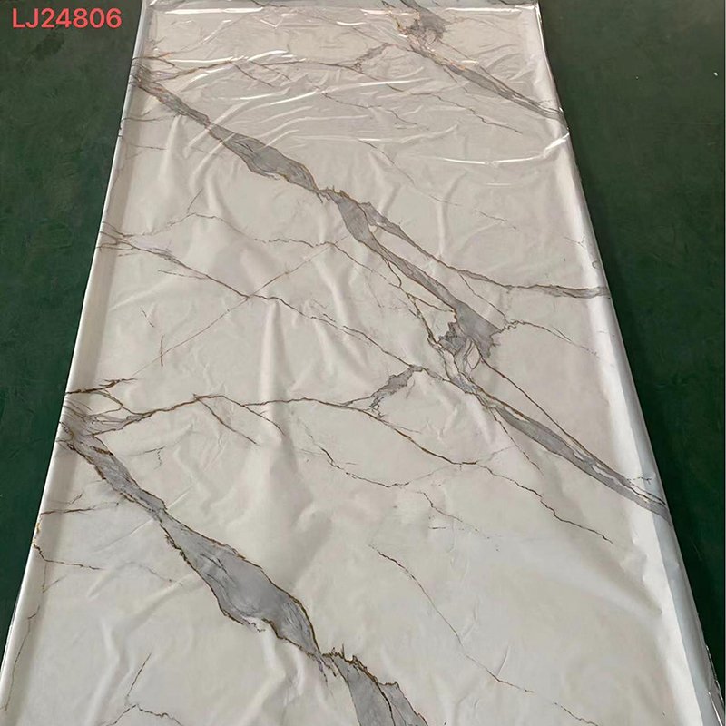 PVC marble wall panels Glossy matt Embossed can be customized color marble sheet & other panels interior decoration