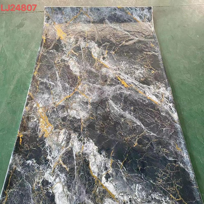 PVC marble wall panels Glossy matt Embossed can be customized color marble sheet & other panels interior decoration