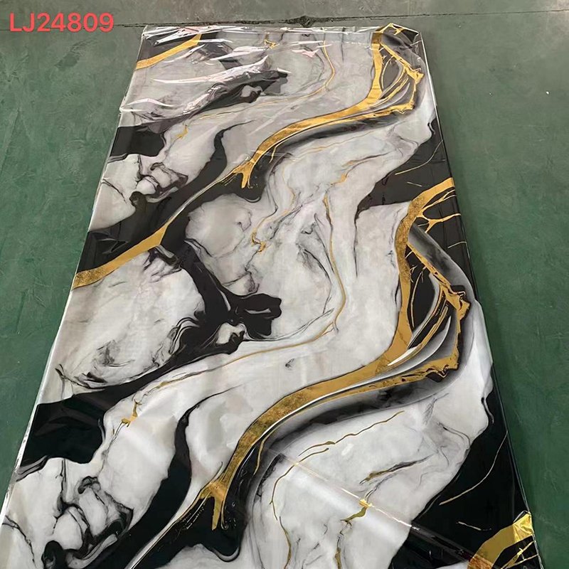 PVC marble wall panels Glossy matt Embossed can be customized color marble sheet & other panels interior decoration