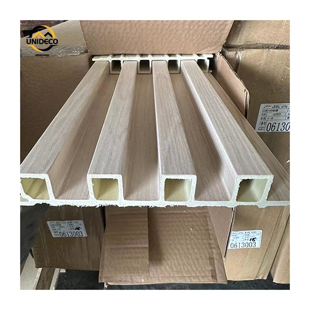 Factory Indoor Decor Wood Plastic Composite PVC Coating Cladding Fluted Wall Board WPC Interior Wall Panel