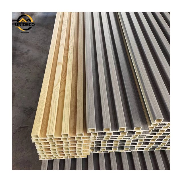 Factory Indoor Decor Wood Plastic Composite PVC Coating Cladding Fluted Wall Board WPC Interior Wall Panel