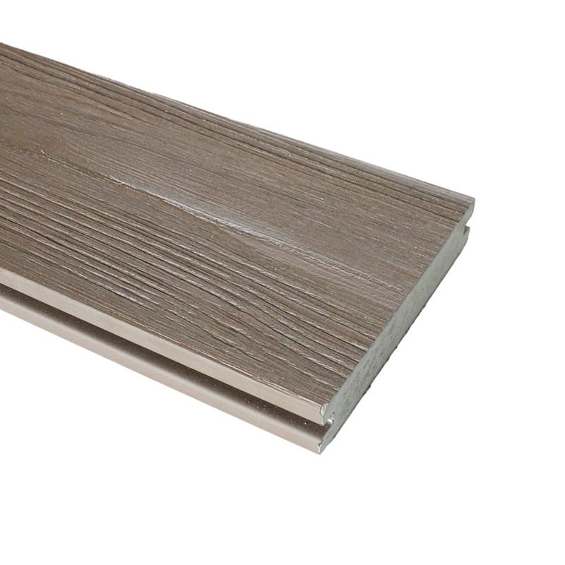 Factory Customized Deck Board Outdoor Composite Grooved Decking Board for House Stairs Outdoor Deck PVC Board
