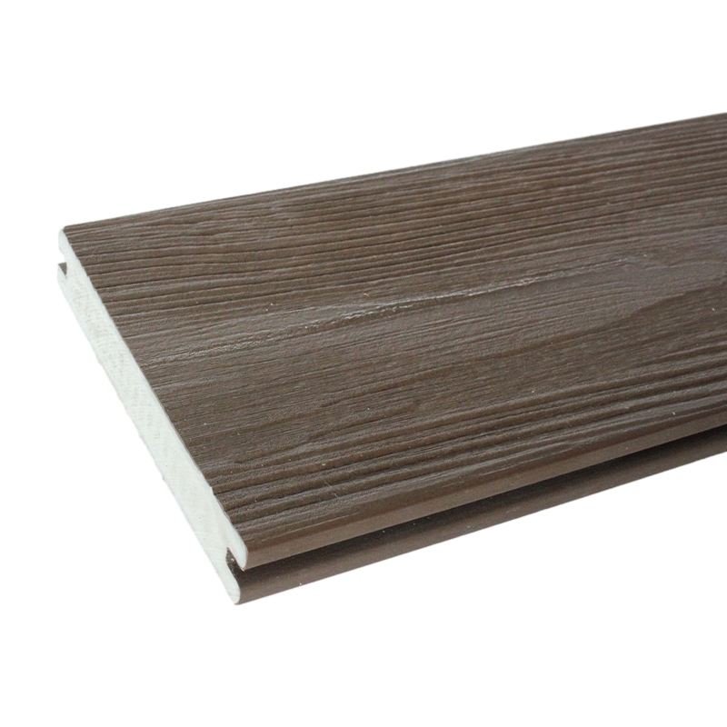Factory Customized Deck Board Outdoor Composite Grooved Decking Board for House Stairs Outdoor Deck PVC Board