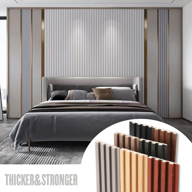 Fluted WPC wood bamboo made sheet/board WPC wall panels for walls and ceilings decoration