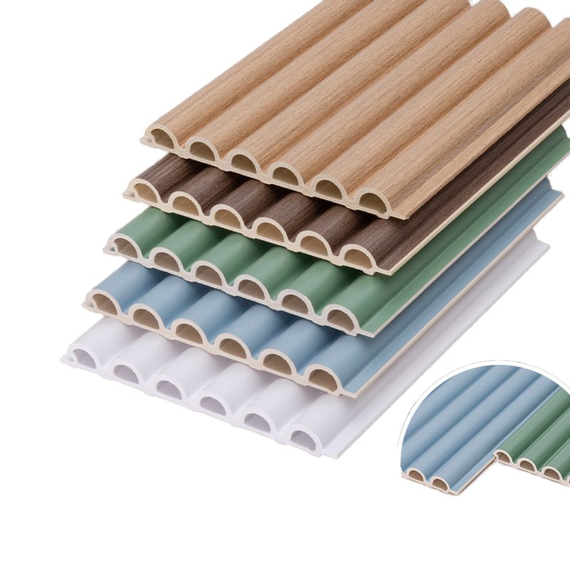 Waterproof PVC Fluted Wooden Grain Board Indoor Interior Wpc Wall Panel wall Panel Boards