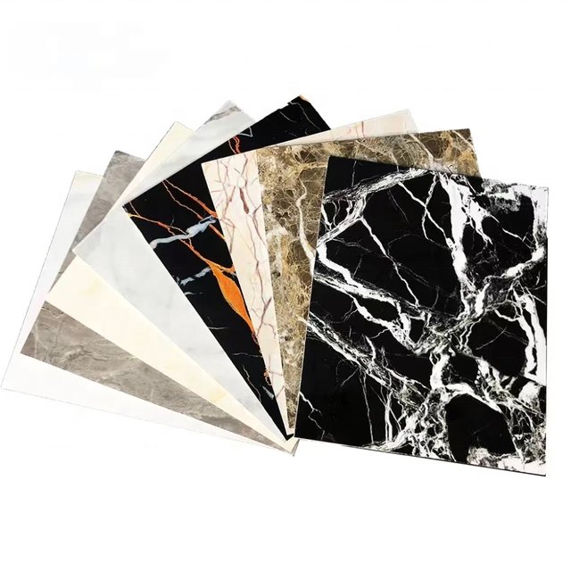 1220*2440*3mm/2.5mm high glossy Pvc Marble Sheet Interior Wall Panel Pvc Marble Sheet Alternative Uv Marble Wall Board