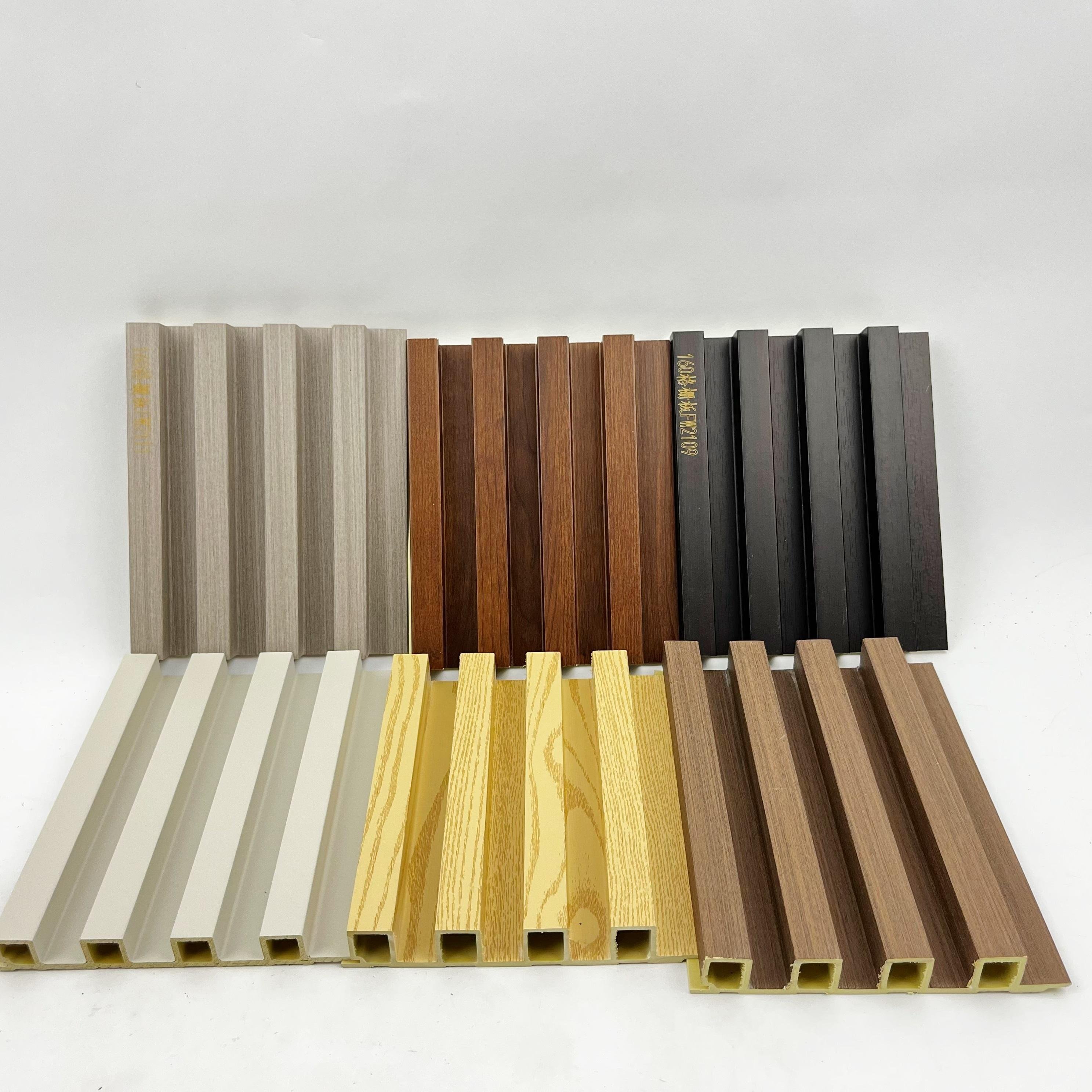Indoor Decoration WPC Wood Texture Hotel Composite Fluted Panels Wall Wpc Boards For Interiores