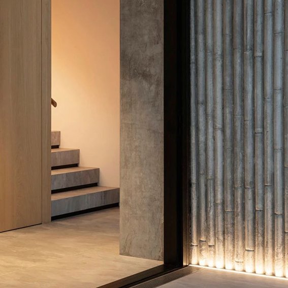 New Design Outdoor 600*2400mm Bamboo Flexible Realistic Texture Flexible Tile For Wall Cladding