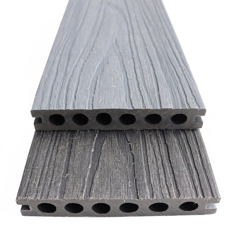 Bammax Anti-slip Co-extrusion WPC outdoor decking board waterproof easy install Grooved bamboo wood plastic composite decking