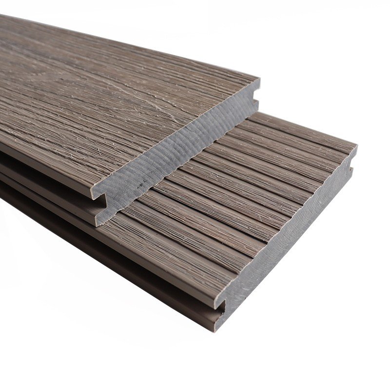 Bammax Anti-slip Co-extrusion WPC outdoor decking board waterproof easy install Grooved bamboo wood plastic composite decking