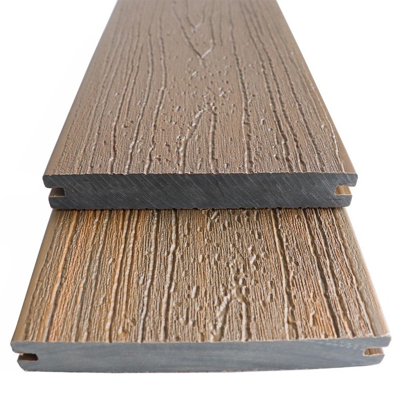 Bammax Anti-slip Co-extrusion WPC outdoor decking board waterproof easy install Grooved bamboo wood plastic composite decking