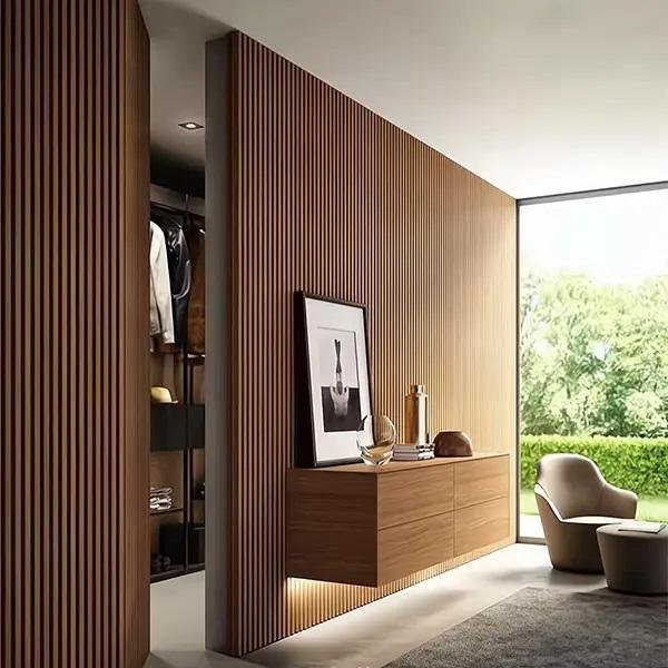 High density decorative fluted boards wall cladding wpc outdoor wall panel inner corner line