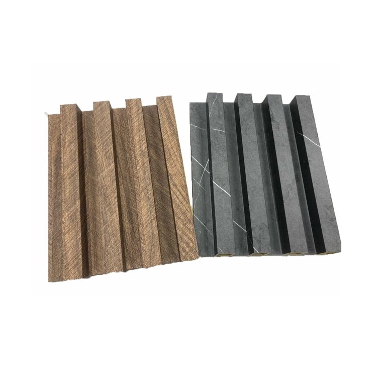 Wooden Grain Design Good Price Decorative Board Material Wall Panneau Mural 3D Fluted Panels Pvc Wall Cladding Panel
