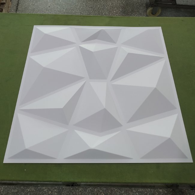Diamond shape 3D PVC Panel/Sticker Custom Modern Wall Decorative waterproof wallpaper interior other boards