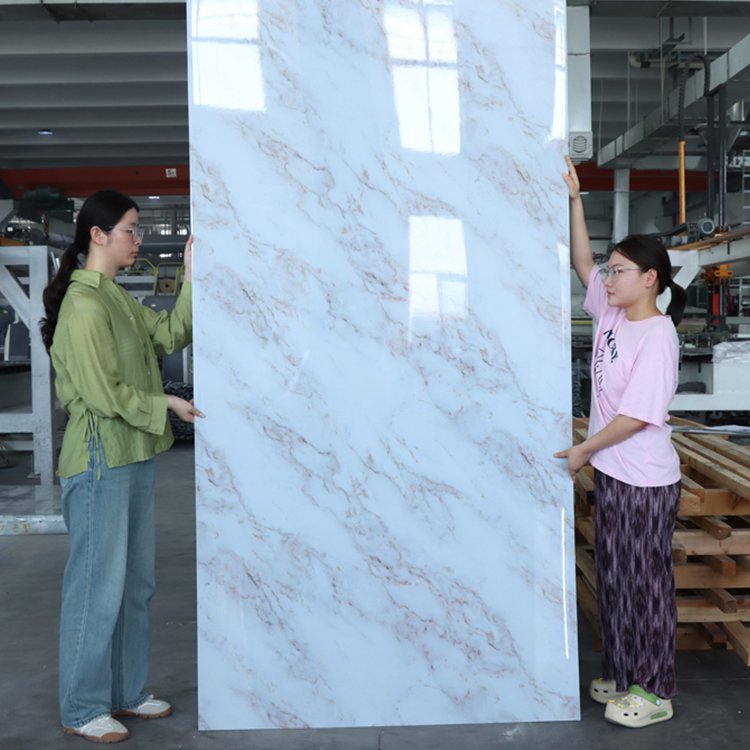 Bendable flexible interior decoration wall panel pvc uv marble sheet for decor