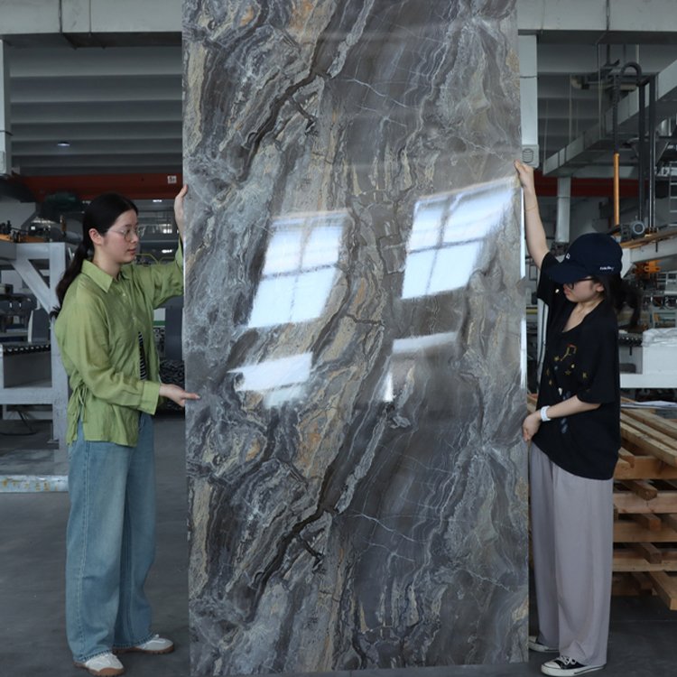 Bendable flexible interior decoration wall panel pvc uv marble sheet for decor