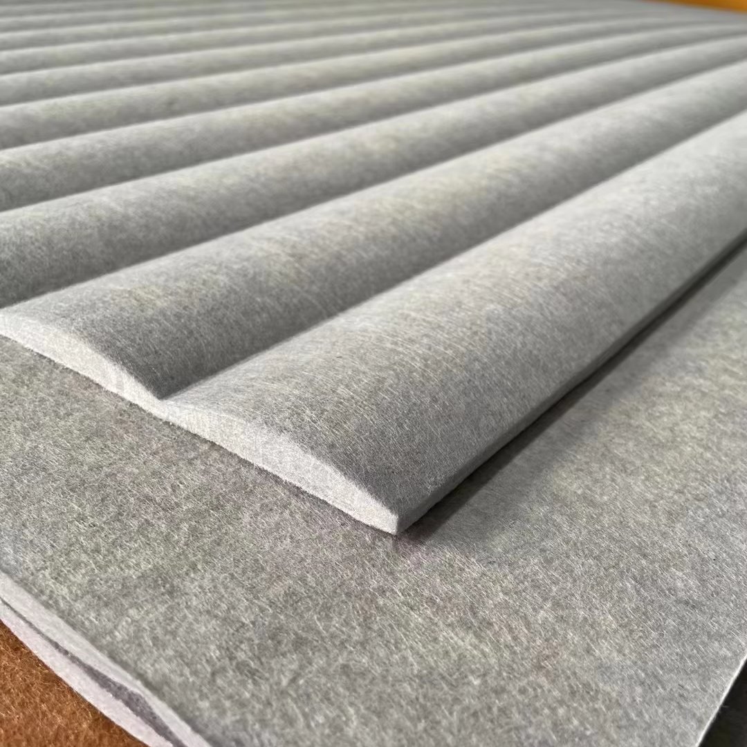 Polyester fiber sound-absorbing board wall decoration sound insulation board bar conference room cinema arc wave board